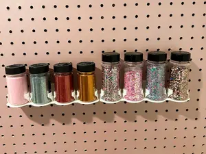 Glitter Bottle Holders for Standard Peg Board Organizer - Holds up to 84 Glitter Bottles