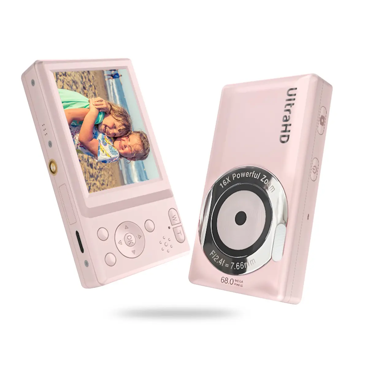 Digital Camera,camera,Ultra HD,Compact Digital Point & Shoot Camera - 16X Zoom, Flash, LCD Display, SD Memory Card included, USB Rechargeable, Portable for Travel & Vlogging, Ideal Holiday Gift for Beginners small child birthday