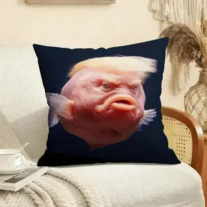 1pc of Fun Print Single-sided Pillowcase, Cartoon Printed Bedding, Suitable for All Seasons. Features Zipper Closure, Machine Washable, Easy to Clean. Ideal for Sofa and Home Decor, Office, Living Room