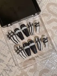 Murraya Nail [H7] Press On Handmade Nail Art 10Pcs/Sets Free Tools Luxury Nail Art, Reusable Fake Nails