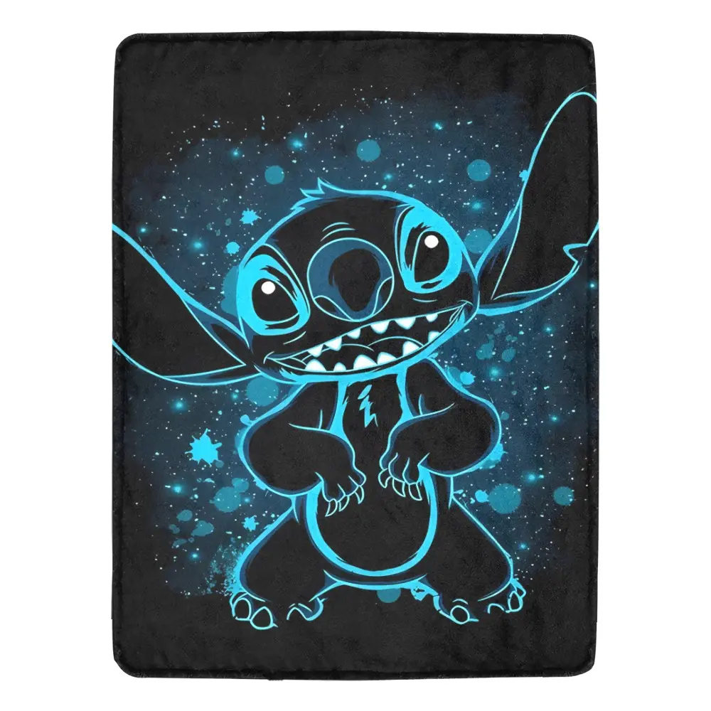 [SummerVibes] DISNEY CLASSIC Stitch Blanket - Soft, Warm for Couch, Cartoon Design, Bed, Sofa Use - Perfect Gift for Christmas, Birthday, Holiday