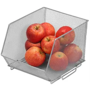 212 MAIN Medium Locking Stack Basket - 8.5x10x8" Stacking Bin, Outdoor Storage Box for Camping, Hiking, Picnic Organization