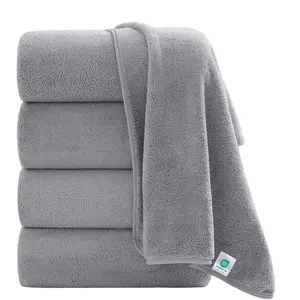 Jessy Home 4 Pack Oversized Bath Sheet Towels 700 GSM Ultra Soft Light Gray Bath Towel Set