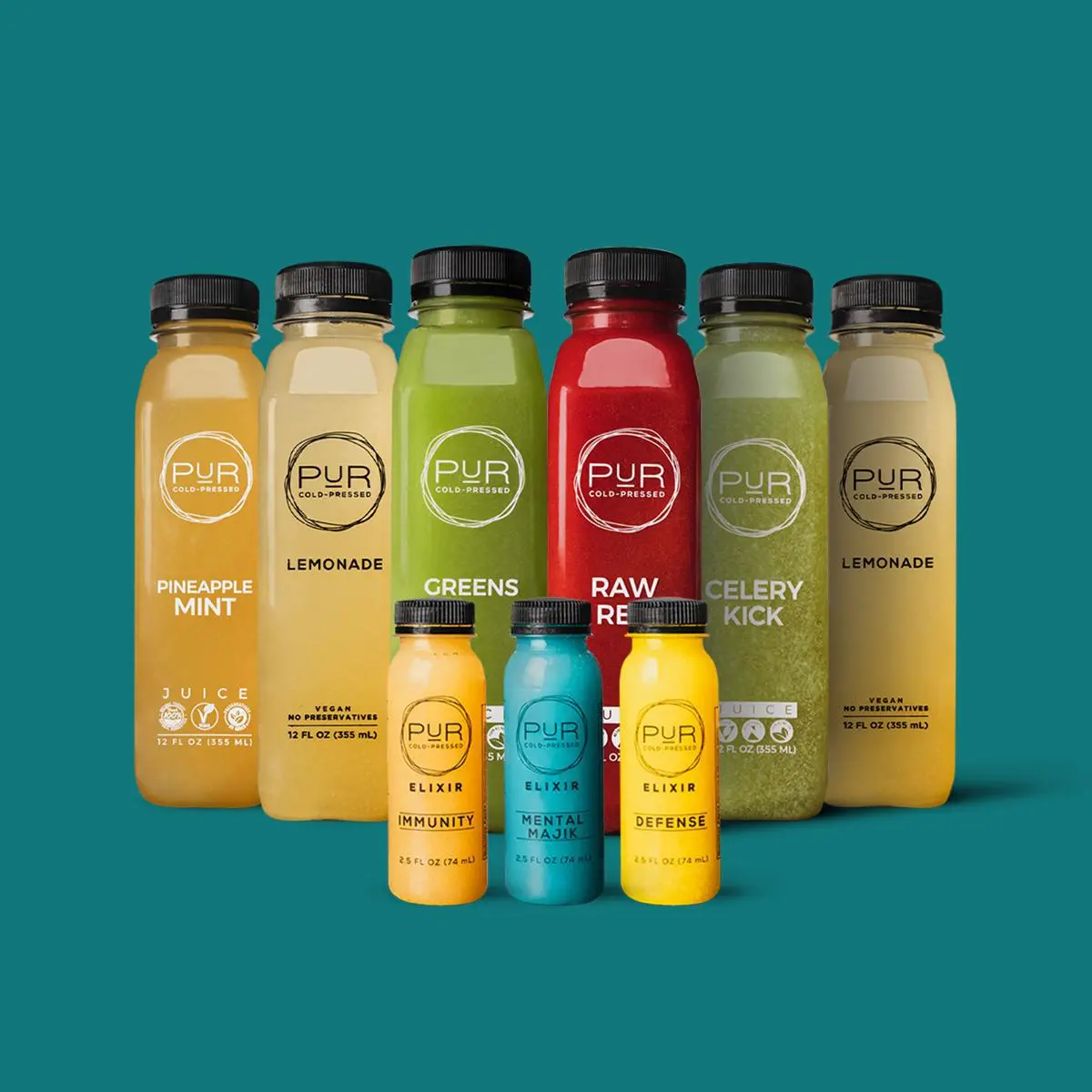PUR COLD PRESSED Juice DETOX & WELLNESS Juice & Shots CUR Beverage Cucumber Natural Vitamin