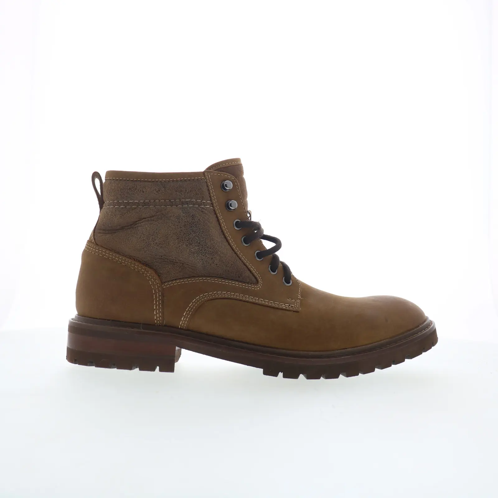 Johnston & Murphy 20-4412 Mens Brown Leather Lace Up Casual Dress Boots