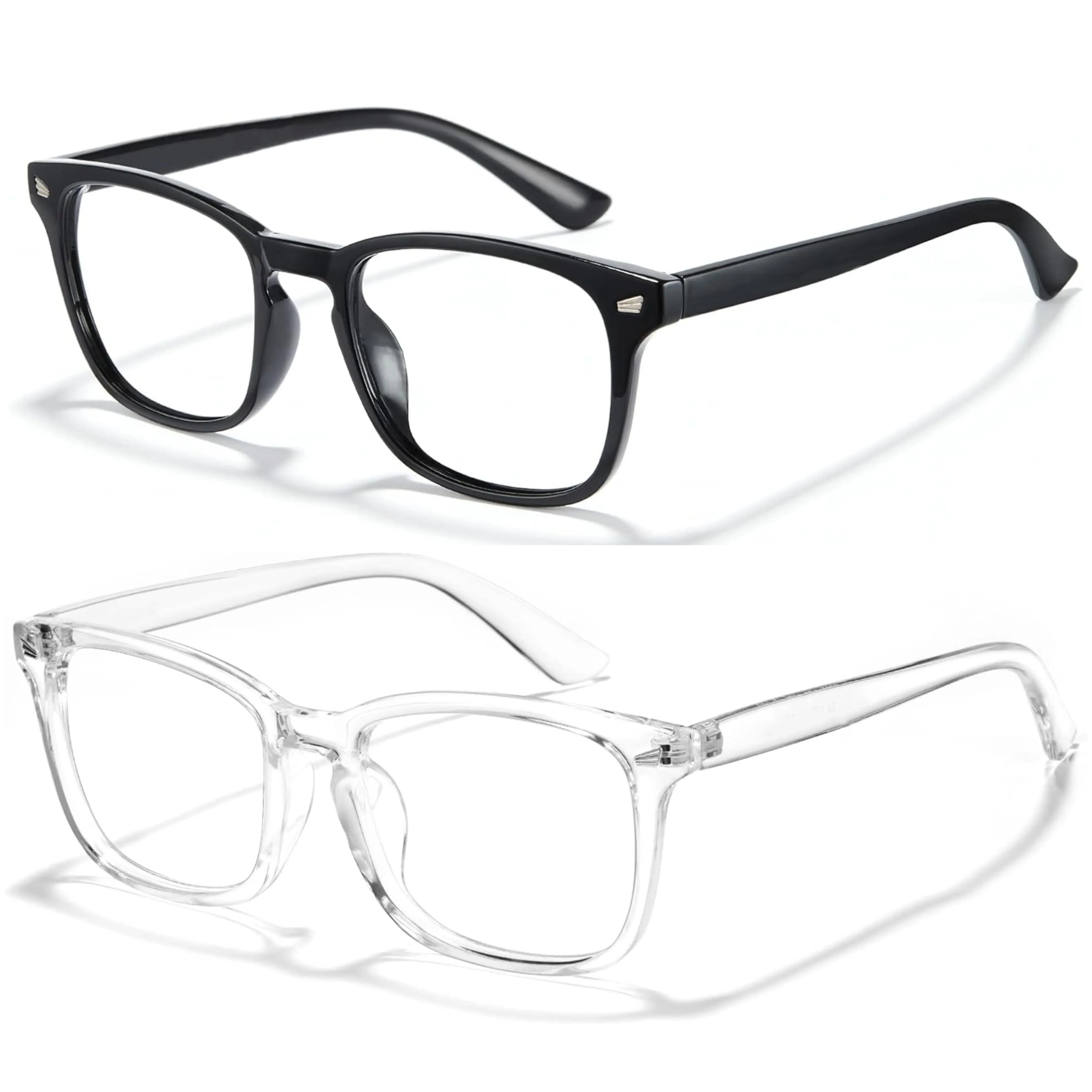 Blue light Glasses Computer Gaming Glasses High Quality Stylish Design Frame Width 140mm HD Lenses for Gaming TV Phone Unisex Classic Fit, Fashion Frame Eyeglasses, Frame Style