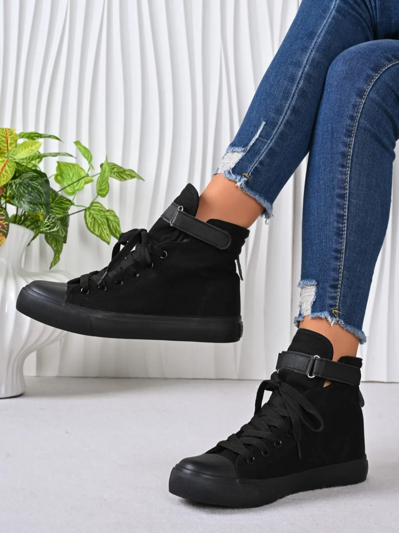 Women's Letter Design Lace Up High Top Platform Sneaker Shoes, High Top Sneakers, Hightop Casual Sneaker, Casual Comfortable High-top Trainer Shoes for Daily Wear, Perfect for Students and Outdoor Sports, Thick Soled Sneakers