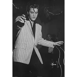 Elvis Presley White Jacket Music Poster Print