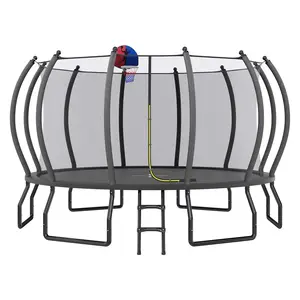 [Summergarden][Fathersdaygift] Outdoor Trampoline with Enclosure Net and Ladder, Recreational Trampolines for Kids and Adults, Quick Connect Frame, ASTM Approval-16FT Ships in 2 Boxes/Best Gift Ideas/Christmas Gifts