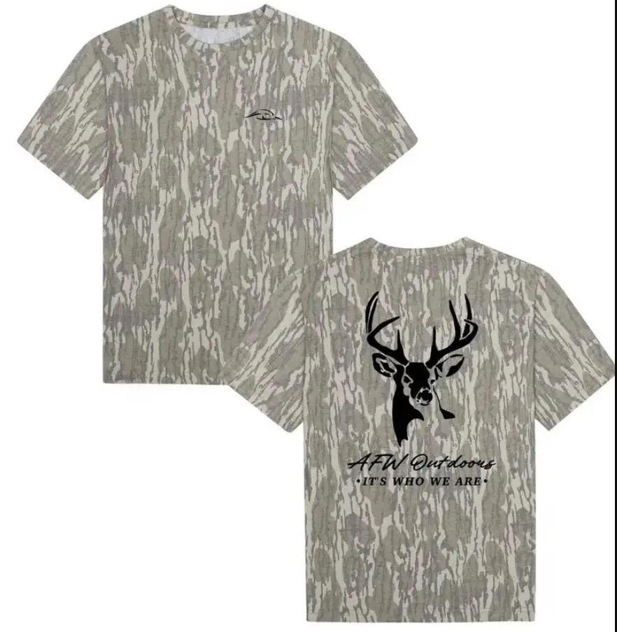 Outdoors Buck Mossy Oak Camo T-Shirt Unisex Bottomland Hunting Tee, Mossy Oak Outdoors Buck Camo Shirt Unisex Deer Hunting Tee