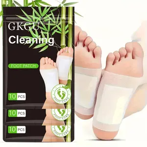 30pcs Natural Bamboo Foot Pads - Alcohol-Free, Moisturizing Ginger Patch, Moisturizing Foot Mask, Non-Slip Adhesive Sheets for Dry Cracked Feet, Promotes Circulation & Moisture Retention, Foot Care, Natural Ingredient, Foot Detox Patches