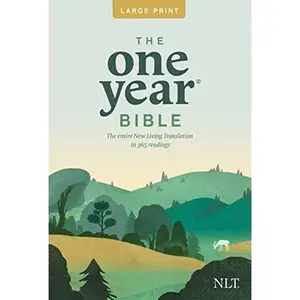One Year Premium Slimline Bible-NLT-Large Print 10th Anniversary -- Tyndale - Bible