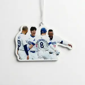 LA Baseball Car Freshener, Double-Sided (4”), New Car scent