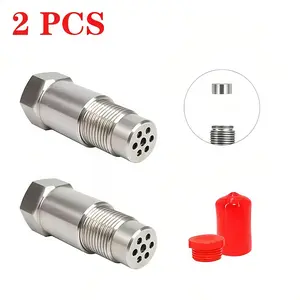 2pcs M18x1.5 Stainless Steel Threaded Fittings, Universal Pipe Connectors, Industrial Application, Durable & Reliable Connections