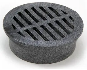 NDS 14 3 in. Black Round Structural Foam Polyolefin Grate