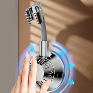 Adjustable Suction Cup Shower Head Holder, Universal Wall Mounted No Drill Installation, Tool-Free Bathroom Mounting, Easy Setup, Waterproof Shower Accessory