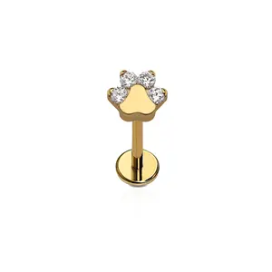 Paw Flat Back Stud Paw Flat Back Stud
