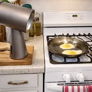 BREETEE Portable Range Hood Kitchen - Powerful 3-Speed Suction Desktop Compact Range Hood - 2x Quad-Core Filters - 6 x Activated Carbon Filters - Original Low Noise Kitchen Exhaust Fan with Large Oil Collection Cup