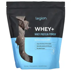 Legion Athletics Whey+, Whey Protein Powder, Dutch Chocolate, 1.91 lbs (867 g)