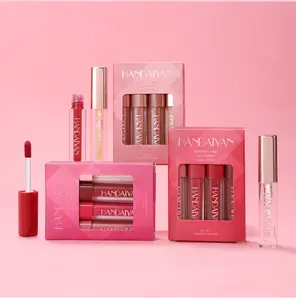 HANDAIYAN 4Pcs Matte Liquid Lipstick Makeup Set, Long-Lasting Wear Non-Stick Cup Not Fade Waterproof Lip Gloss Girl Lipstick Multi Scene Use lip gloss Moisturizing Daily products kits lip  gloss Pigment
