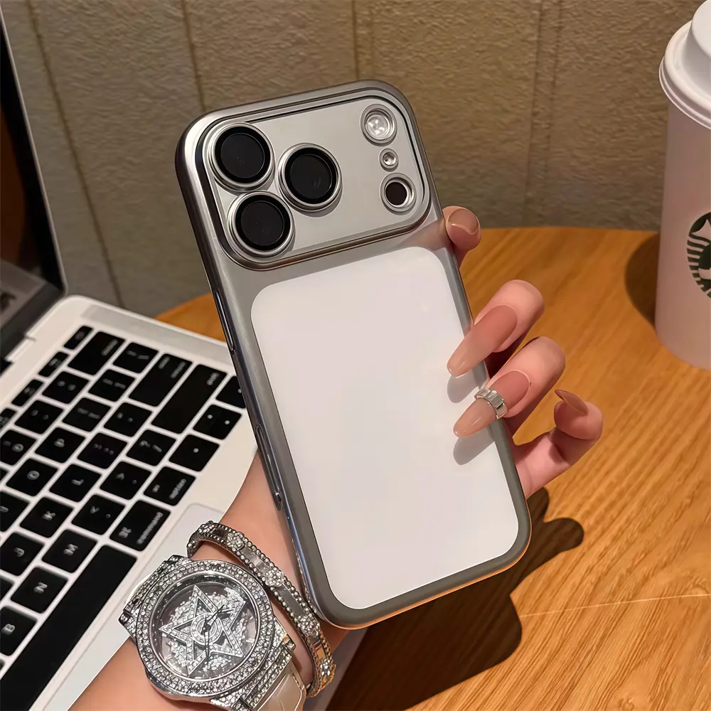 Electroplated Frosted PC Transparent Smartphone Case for iPhone 17 Pro Max, Shockproof Cellphone Casing with Anti-Fall Lens Protection, Lightweight Hard Cover for Mobile Devices,back to school,back to school haul