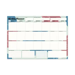 Define Weekly Desk Planner A4 Size 52 Tear-Off Sheets Sunday Start Office Organizer with Meal Planning Section