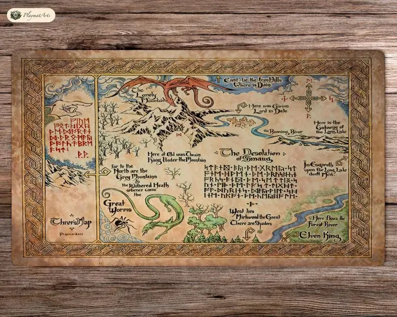 Thorin's Map Playmat MTG - Board Game Mat for TCG