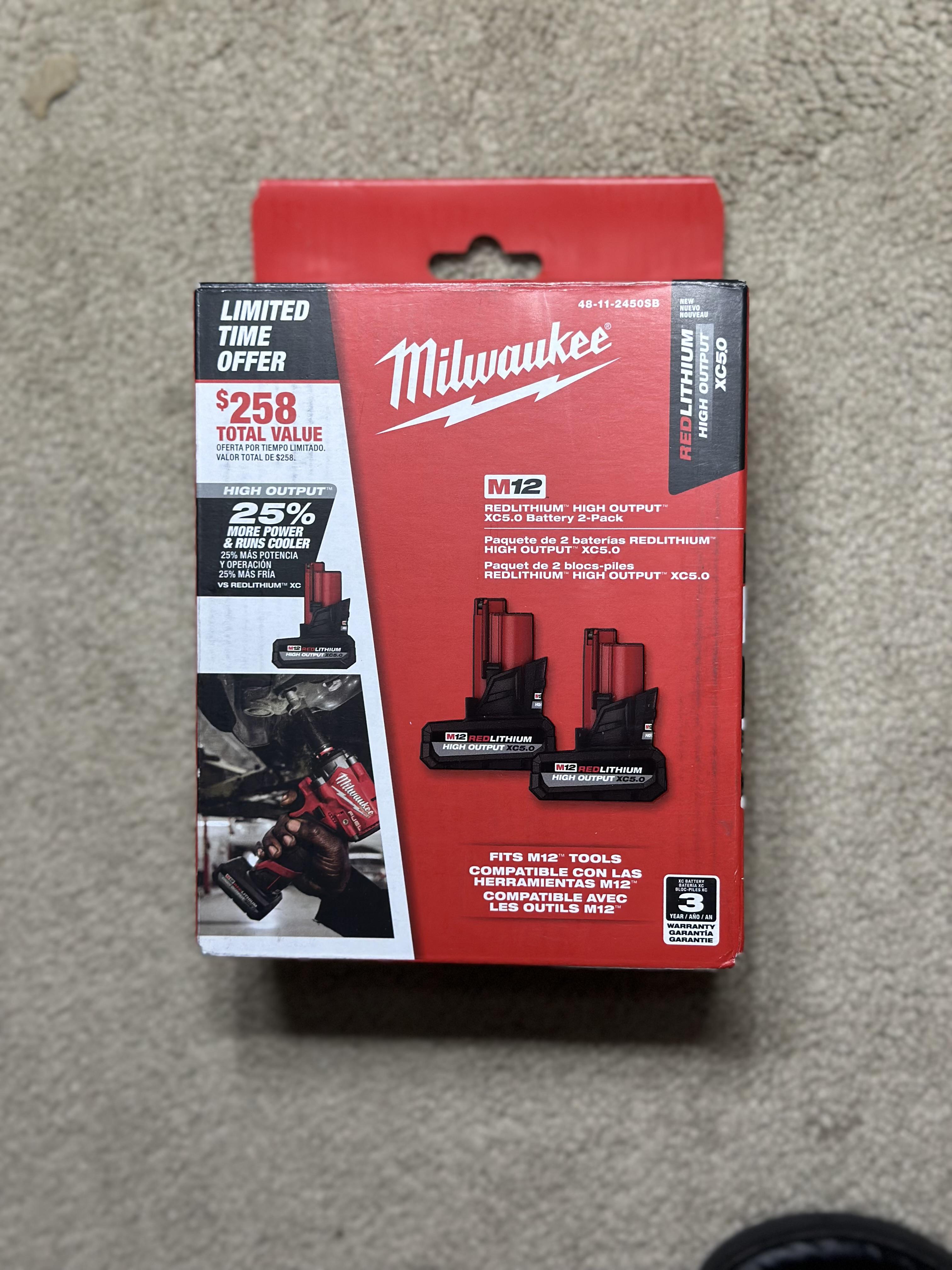 M12 12-Volt Lithium-Ion XC High Output 5 Ah Battery