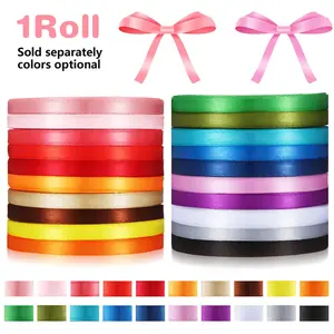 Multiple Colors Available Satin Ribbon Roll, Perfect for Valentine's Day, Mother's Day, Crafts, Gift Wrapping, Weddings, DIY Projects, Gift Wrapping Supplies