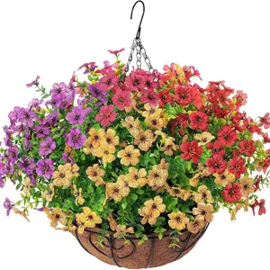 Artificial Flower (12/24pcs/set), UV ResistantColorful Fake Flower, Decorative Bouquet forFloral Wreaths Home Garden Party WeddingDecor