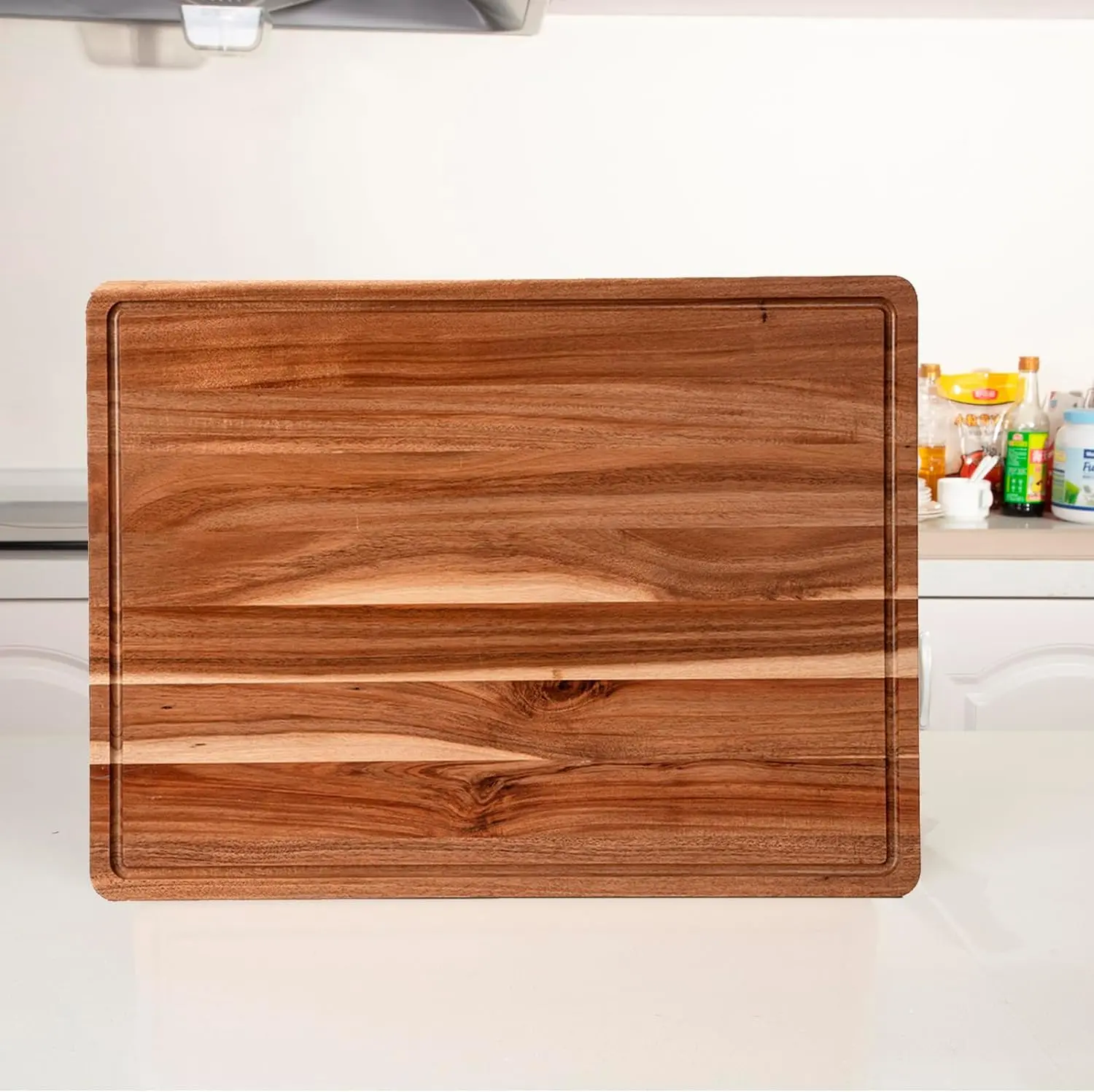 GARVEE Extra Large Acacia Wood Cutting Board, 24x18", Reversible with Juice Groove, Butcher Block for Meat and Veggies