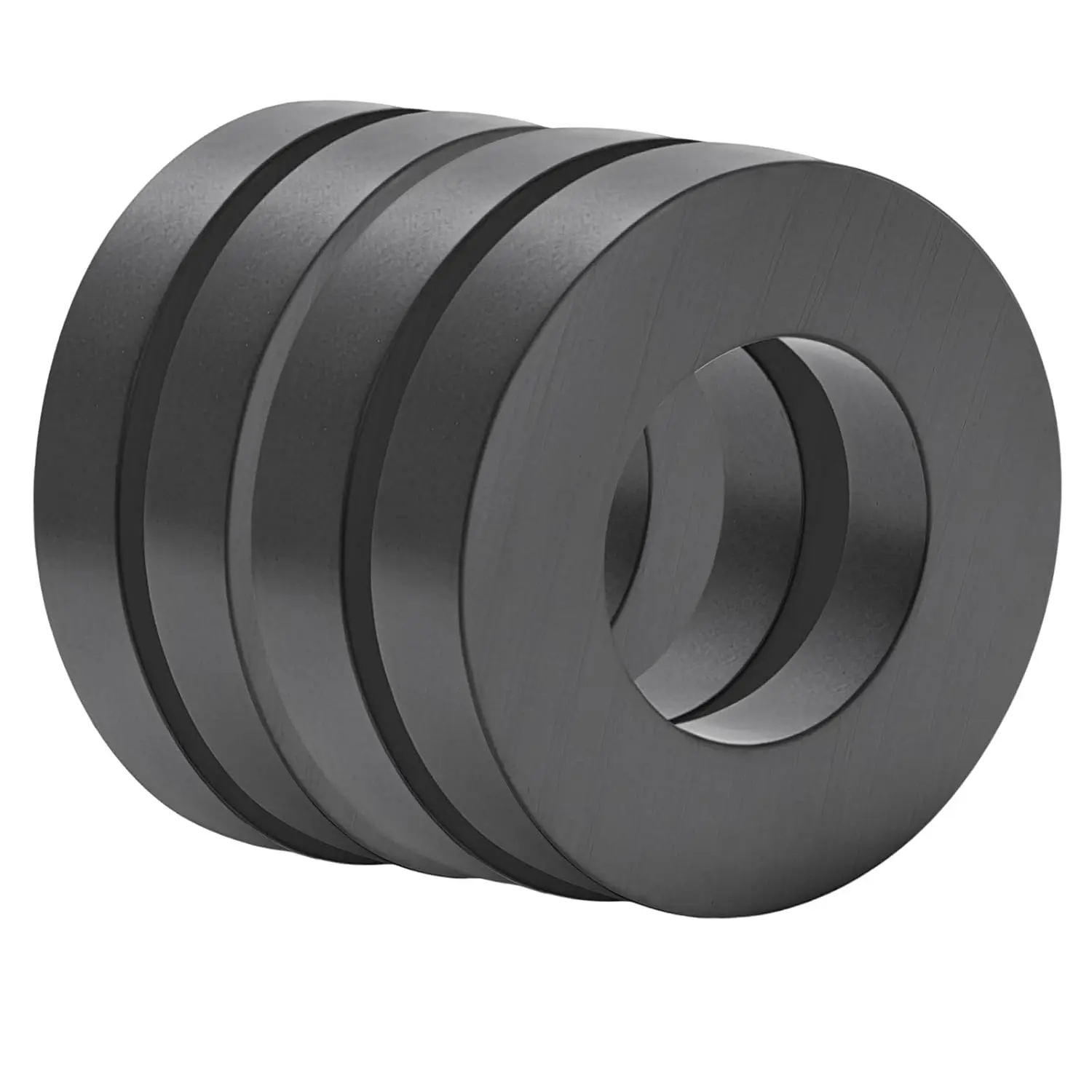 Large Magnet - Grade 10 Big Magnets Heavy Duty, OD60 x ID32 x 10mm Strong Round Magnets for Industry Science, School (4), Circle Magnets