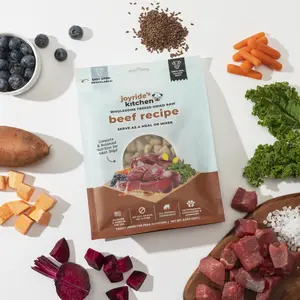 Joyride’s Kitchen Beef Freeze-Dried Raw Dog Food, Sourced & Made in the USA, Human Grade , Veterinarian formulated , complete and balanced, topper or meal raw food for dogs