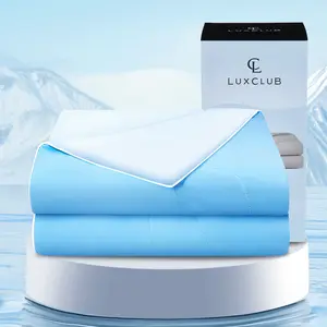 Luxclub Cooling Blanket - Cooling Fabric Dual-Sided Comforter with 5% Bamboo-derived Rayon Blend for Cooling 78°F or Lower, Lightweight & Soft Texture
