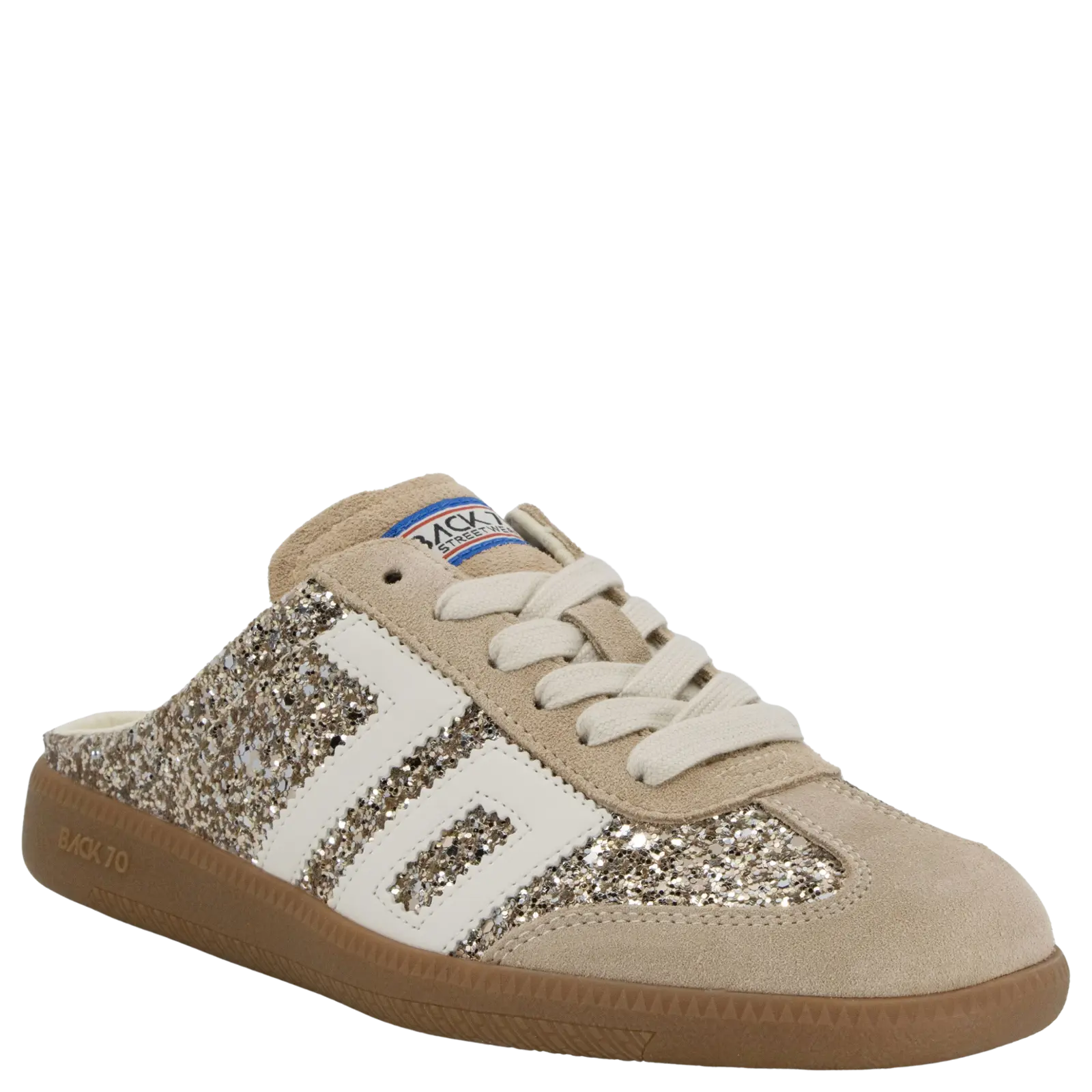 Back 70: EASTER in GLITTER GOLD Backless Sneakers
