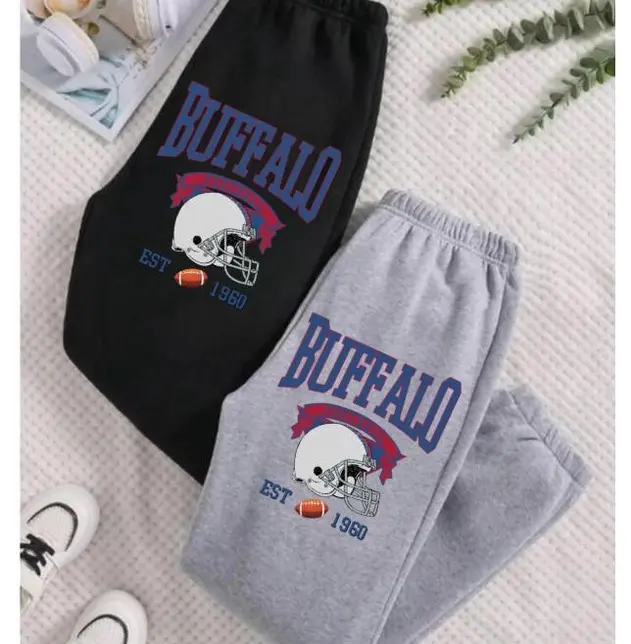 Vintage 90s #BBillls Football Sweatpants, Football Sweatpants, Determined Football Sweatpants, Unisex Sweatpants Casual Classic Sweatpants, Streetwear Sweatpants Game Day Unisex Pants, Football Gift V6