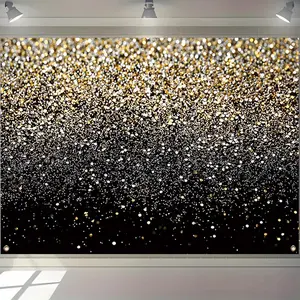 Glitter Confetti Pattern Backdrop, 1 Count Party Decoration Backdrop, Wall Hanging Decor for Home Living Room Bedroom, Party Decoration Supplies, Banners, Party Decorations Banners