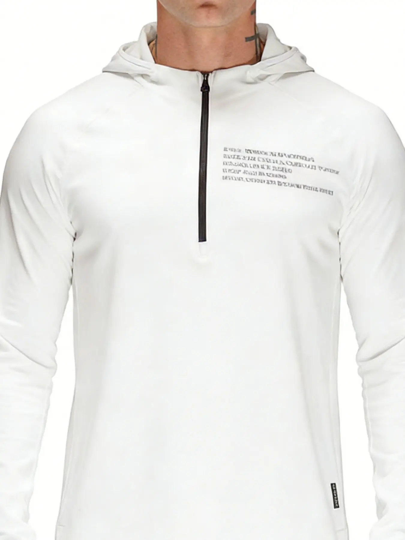 Men's Spring & Fall Hooded Sweatshirt, American Style Half-Zip Pullover, Long Sleeve Sport Jacket, Casual Fashion Outerwear, Athletic Sweatshirt