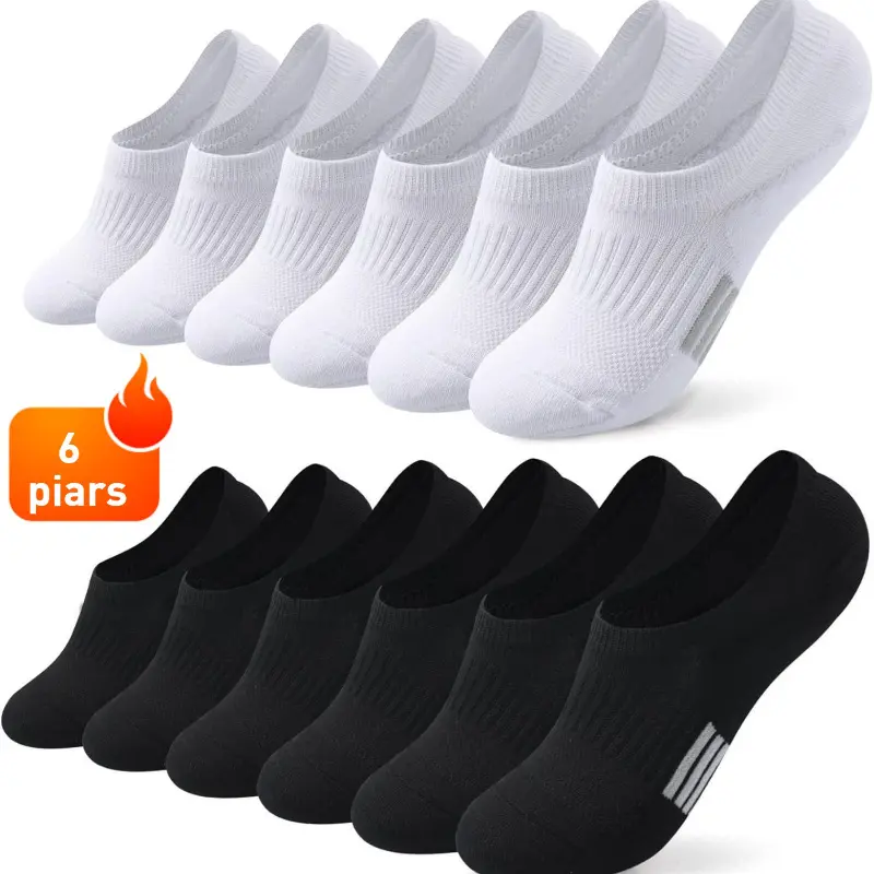 Ankle Socks for Women 6-Pair Pack, Plain No-Show Liners with Non-Slip Grip, Breathable for Casual Athletic Wear, Non Slip Socks, Anklesock, Low Ankle Socks