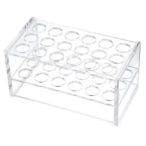 Clear Acrylic Test Tube Rack 18 Holes Test Tube Holder for 10ML/15ML Test Tubes (1 Piece)