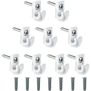 20 Pcs Wire Shelf Wall Clips Closet Shelf Clips Wire Shelf Brackets