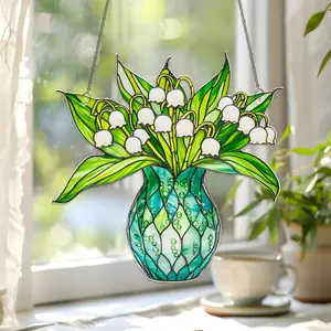 Lily of the Valley Suncatcher, Acrylic Window Hanging, May Birth Flower, Floral Sun Catcher, Botanical Window Decor, Aesthetic Home Decor, Spring Floral Gift, Gift for Her
