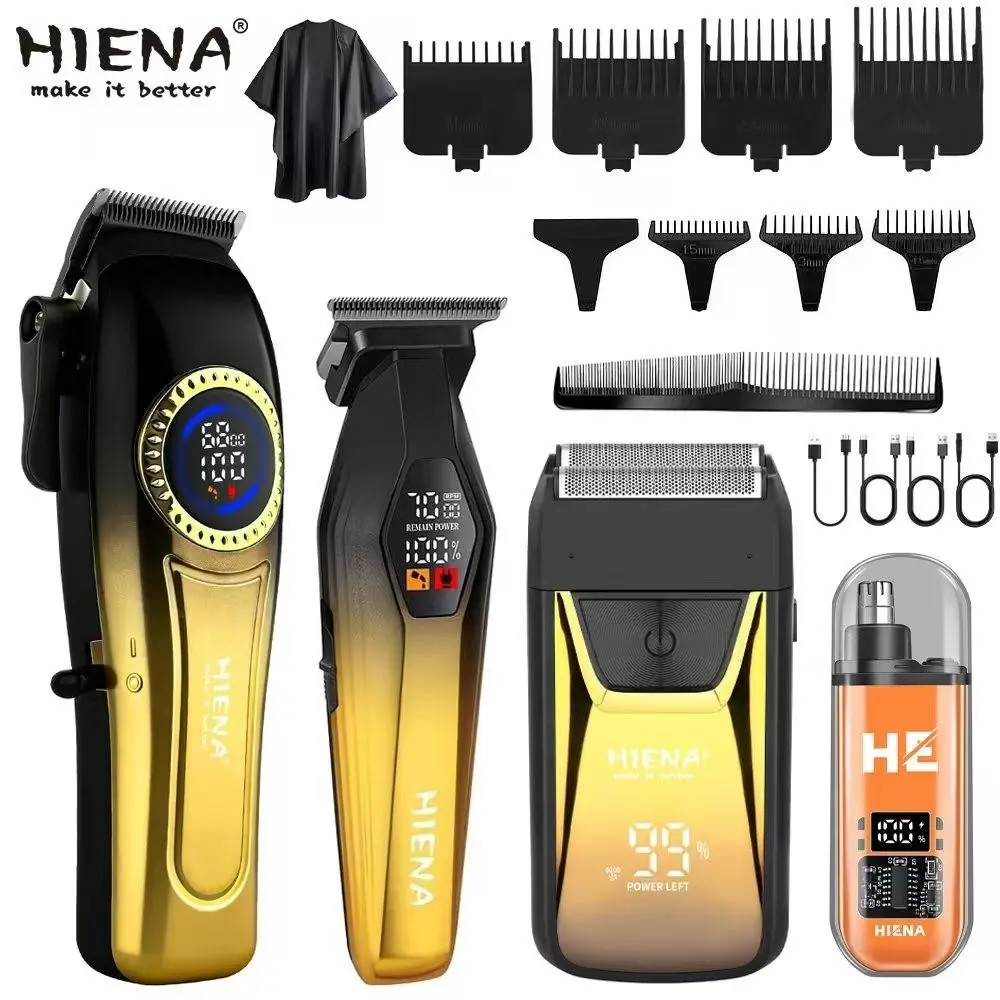 4-Piece Cordless Hair Clipper Set for Men｜USB Fast Charge, Rechargeable Hair Clipper, All-in-One Hair & Beard Trimming, Hair Grooming Kit. Perfect for Travel & Home Use, Ideal Birthday Gift
