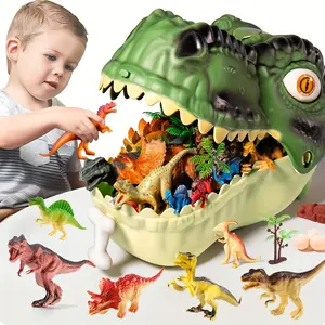 Dinosaur Toys for Kids Ages 3-5, Realistic Jurassic Dinosaur Models Set, Includes Eggs Trees Fence Scene, Educational Gift for Boys Girls Animals