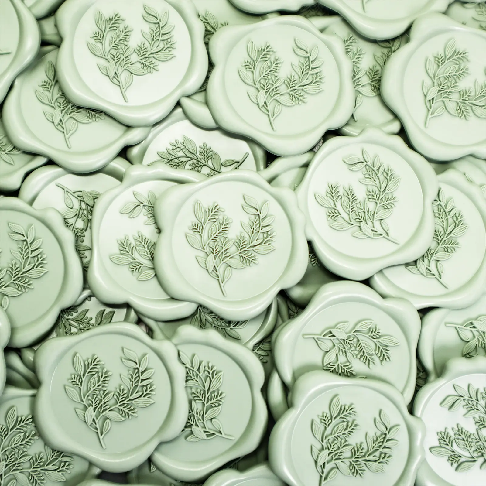Eucalyptus Style Sealing Wax Stickers, 50Pcs Wax Sealing Stickers, Round Wedding Wax Sealing Stickers, Wax Sealing Stickers - Eucalyptus Wedding Invitation Envelope Sealing Stickers, Perfect For Invitations, Christmas, Gift Wrapping Parties wax seal