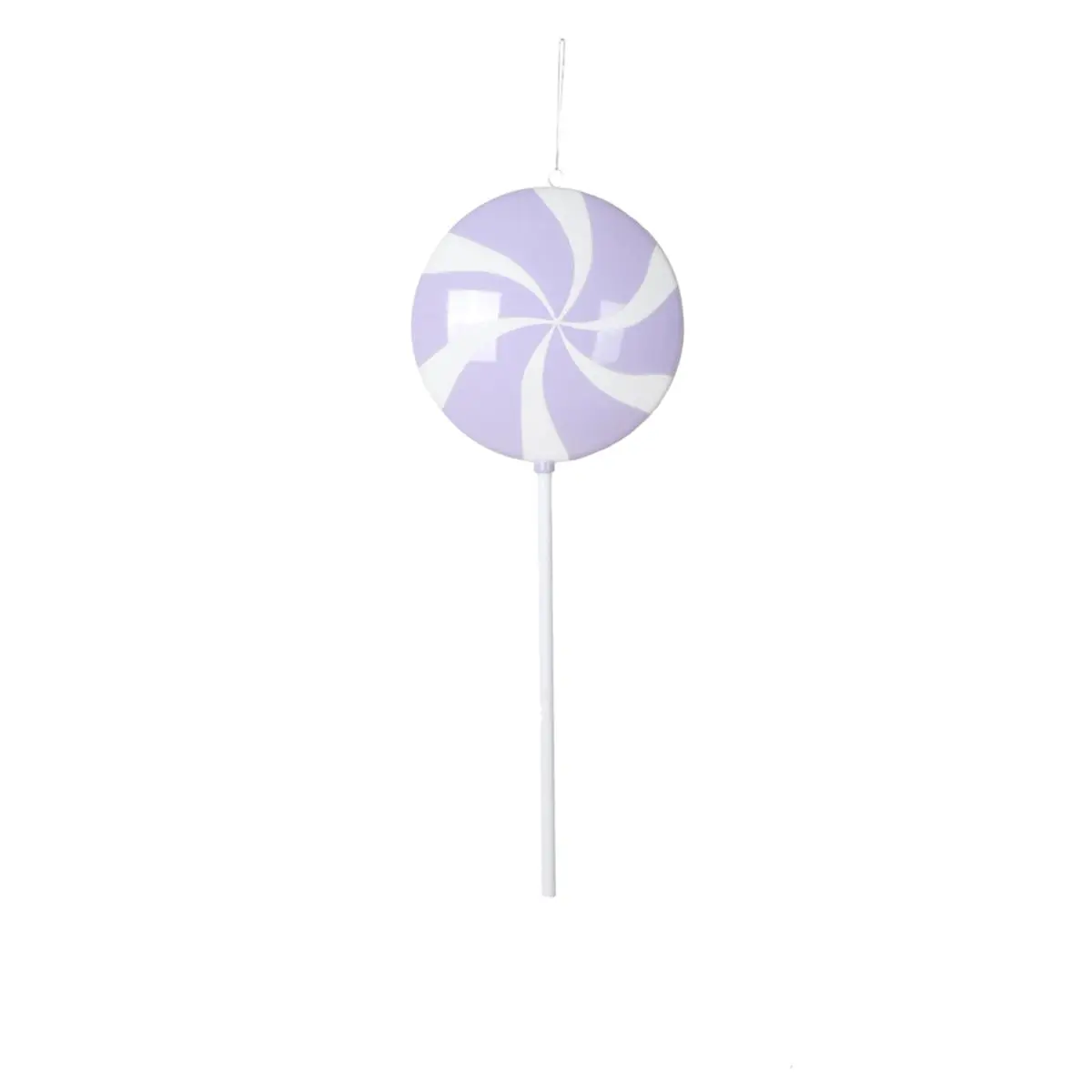 212 MAIN 26 in. Plastic Flat Round Lollipop Stick Hanging Ornament, Pastel Lavender, Decorative Home Decor Item, Festive Decoration Gift Supply, Decorative Ornament, Home Decor Ornament