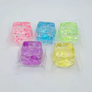 Summer Refreshing Water Cube Stress Relief Soft Gel Toy, Elastic Stretchable Squeezable Cube, Maltose Ice Cube