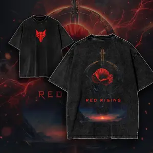 Red Rising Darrow O'Lykos The Reaper of Mars  Oversize Lightweight Cotton Washed TShirt, Clothes, Dystopian Sci-Fi Fan Apparel, red rising merch