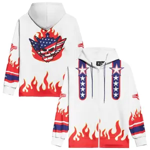 Cody Rhodes Inspired Hoodie, Wrestling Entrance Graphic Full Zip Jacket White Streetwear Pullover Casual Fan Outfit Gift Idea