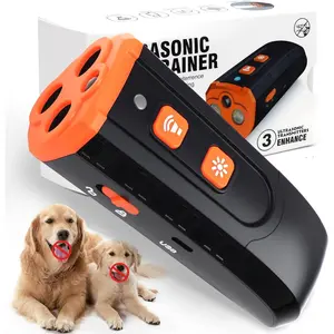 Dog Bark Deterrent Device, Bark Shield to Stop Own or Neighbor's Dog, Anti Barking Device for Dogs with 3X Ultrasonic, 33FT Range, Rechargeable, Portable Safe for Dogs Training Indoor Outdoor